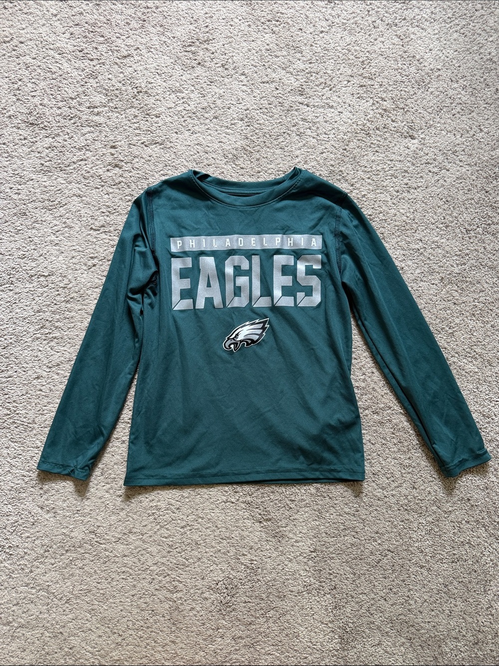 Philadelphia Eagles Kids' Long-Sleeve Tee - Forest Green - 5/6